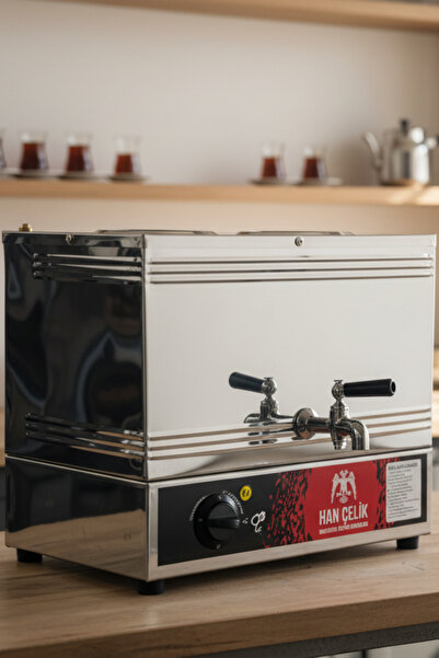 Han Çelik Çift Demlikli Elektrikli Çay Kazanı - Çay Makinesi