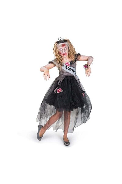 MAD TOYS Zombie Prom Queen Dress with Accessories Kids Halloween Costume