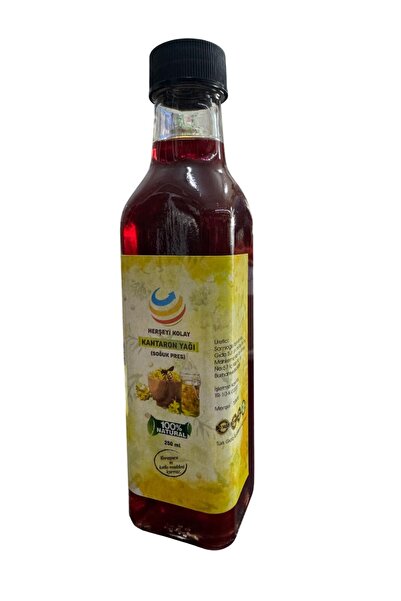 Herşeyi Kolay Hakiki Saf Sarı Kantaron Yağı 250ml Içilebilir Sürülebilir Haki...