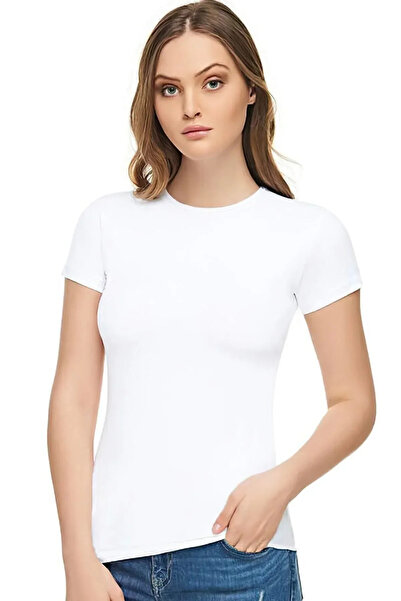 Tutku Elit E Women's White Elastane Lycra Cotton Bodysuit White Xl