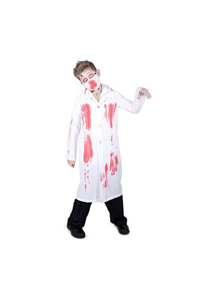Generic Rubies Zombie Doctor Coat and Mask for Kids - 84504 - L - 7-8Y - White