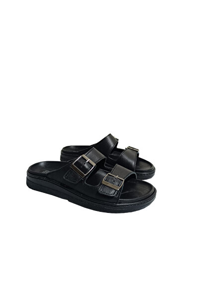 BİR ORTOPEDİ Ortopedik Tabanı Çıkan Hakiki Deri Terlik Düz Taban Topuk Dikeni...