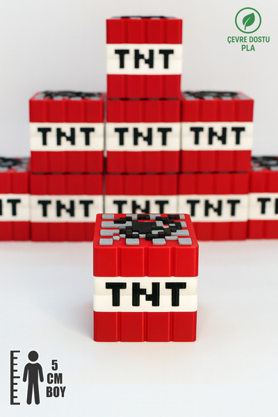 YAGLİZ Minecraft TNT Blok Küp Oyuncak - Koleksiyon & Masaüstü Dekor
