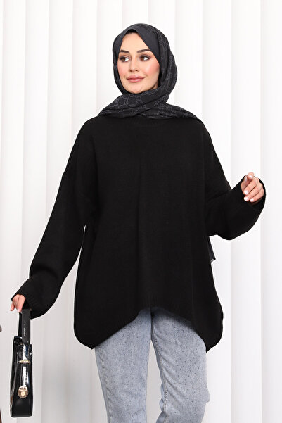 İmajButik Black Crew Neck Knitwear Sweater