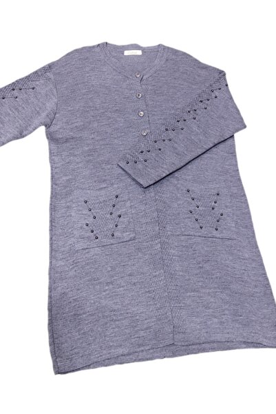 AhsenGiyim Anne Uzun Kol Cepli Kışlık Hırka