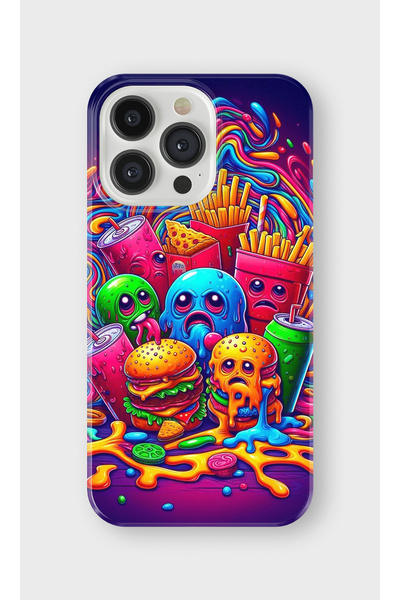 lelia حافظة هاتف شفافة متوافقة مع هاتف iPhone 14 Pro مطبوع |   المجموعة: سناك...