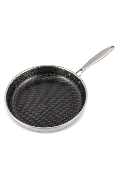 Zass Professional stainless steel frying pan with honeycomb ceramic coating - 28 cm ZG-SSFP 01-28