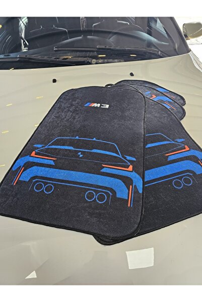 Bmw M3 Desenli Oto Paspas Leke Tutmaz Dekoratif Araç Paspası