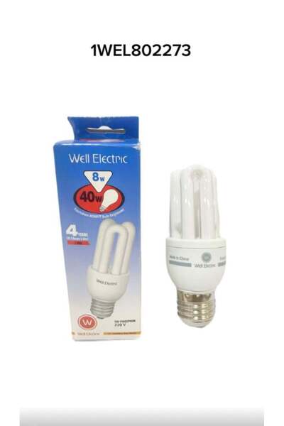 WELL ELECTRIC WELL 8w 220v E27 RED 3U Capsule, 5 capsules