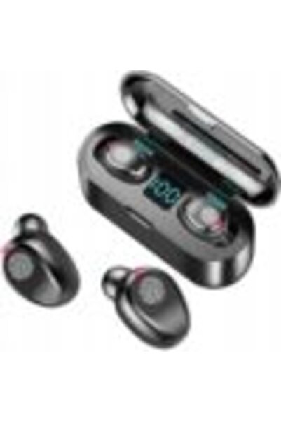 O.M.D Căști wireless F9 cu încărcător Bluetooth 5.0 - Albastre