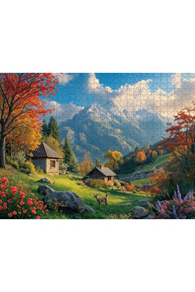 begovart Retro Mountain Flower and Cottage View 255 Piece Wooden (Mdf) Puzzle...