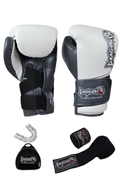 Dragondo Kunuri Kickboxing Muaythai Sparring Training Dragon Boxing Gloves Bandage and Mouthguard Set of 3