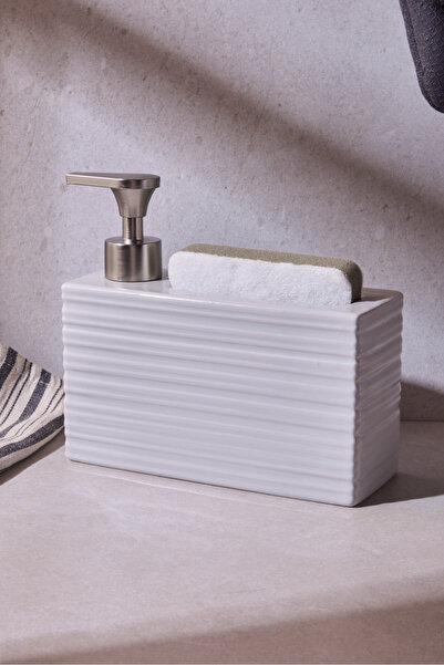 Perotti Ash Grey 750 ml Porcelain Kitchen Liquid Soap Dispenser