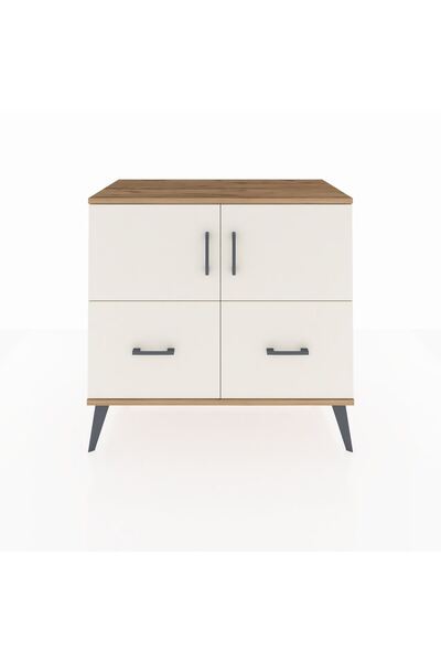 Dienni Hyperion Şifonyer 2 Raflı 2 Çekmeceli 2 Kapaklı 88x44x80 Çam-Aytaşı
