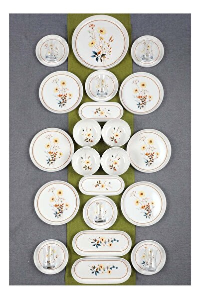 Noon East 27-Piece Porcelain Dinnerware Set - Floral Garden Design
