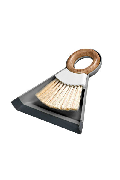 Generic Coffee table cleaning brush wooden ring gray