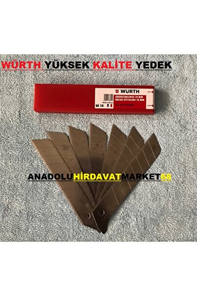 Würth MAKET BIÇAĞI FALÇATA YEDEĞİ 18 MM 1 PK 10 ADET ULTRA KALİTE