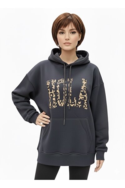 asyagiyimavm25 🐆 Leopar Baskılı Oversize Kapüşonlu Sweatshirt: Sokak Modasın...