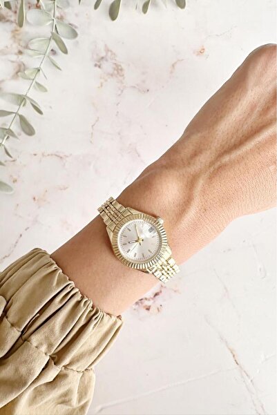 OQQO Aetos Gold Cord Gray Dial Women's Wristwatch
