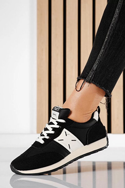 Zaira Γυναικεία μαύρα πάνινα παπούτσια από οικολογικό δέρμα Nora #20722 - 38