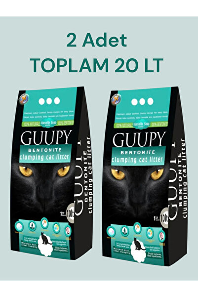 GUUPY Marsilya Sabunlu Kedi Kumu 10 LT × 2 Adet 20 LT