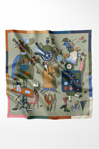 Luma Neckwear Silk Textured Satin Scarf 70X70