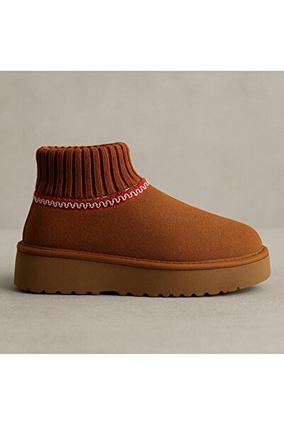 FootFrenzy أحذية نسائية طويلة وبوت قصير من الجلد المدبوغ بنمط عرقي محبوك