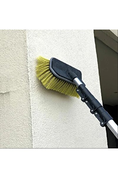 OEM Set de perii dure DOCA cu mâner extensibil, plastic/cauciuc/aluminiu, negru/galben/argintiu, 7,3 m