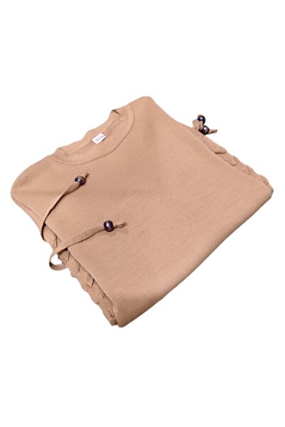 AhsenGiyim Kadın Örgü Desenli Kışlık Tunik