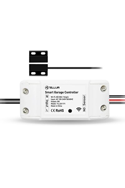 TELLUR garage door automation and control kit, Wi-Fi, Scheduling, App control, White