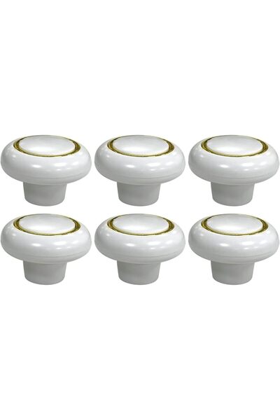 Raco مقابض أثاث حديثة، مقابض أدراج الخزائن، فتحة واحدة (6، PVC أبيض)