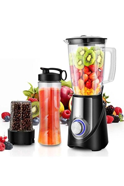 Castlery عصارة وخلاط سموثي 3 في 1 بقوة 600 واط مع وعاء سعة 1000 مل، وكوب محمو...