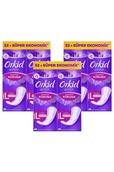 Orkid Günlük Ped Extra Koruma Uzun 52 Ped x3