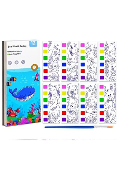 OEM Coloring book with paints and brush – Sea theme