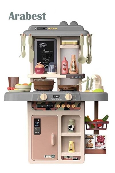 Arabest 42-piece Pretend Play Kitchen Set with Light & Sound, Water Sink, Accessories