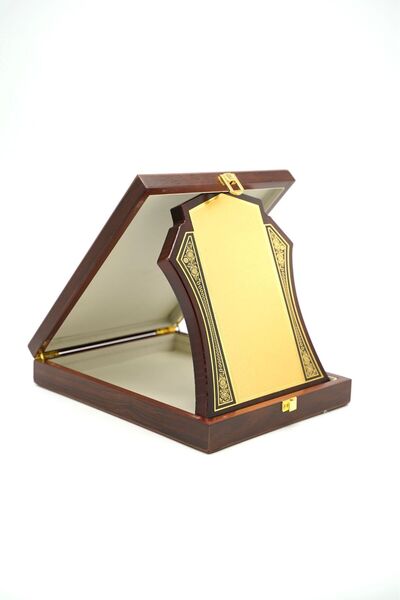 REX درع تكريم فاخر مع صندوق خشبي مقاس S و لوحة نحاسية للطباعة 69411