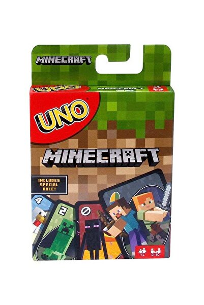Mattel Games Original UNO Minecraft Edition – Classic Matching Card Game with Creeper Card