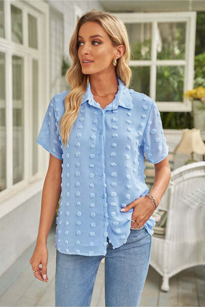 WildFashion P777-48 Casual shirt made of light semi-transparent material and ...