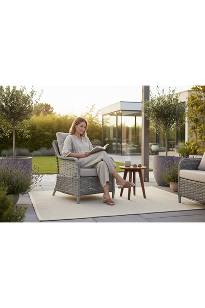 MY WORLD GARDEN BERGAMA BAHÇE BALKON MODERN KAHVERENGİ RATTAN KOLTUK