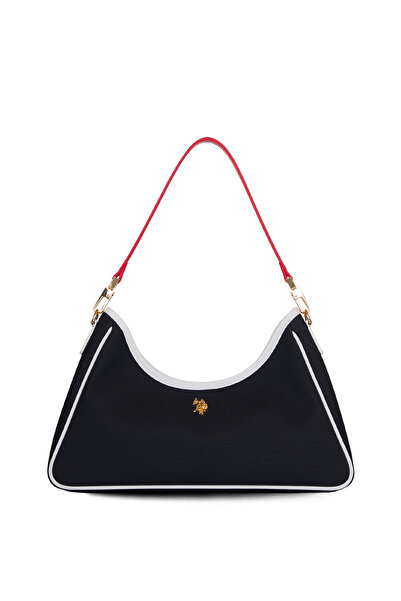 U.S. Polo Assn. حقيبة كتف نسائية باللون الأزرق الداكن والأحمر Us26283