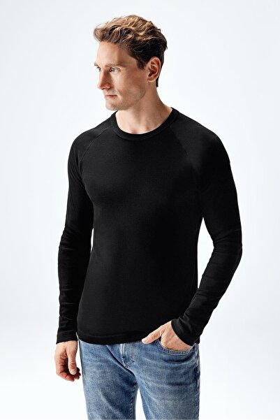 Brix 0550 Tricou pentru bărbați, culoare neagră, 100% bumbac