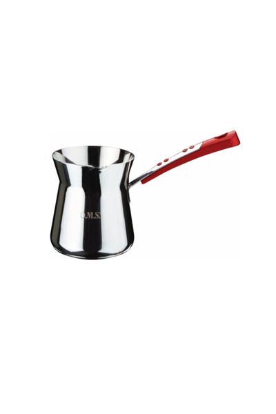 OMS kettle, 18/10 stainless steel, 0.85 l, silver/red