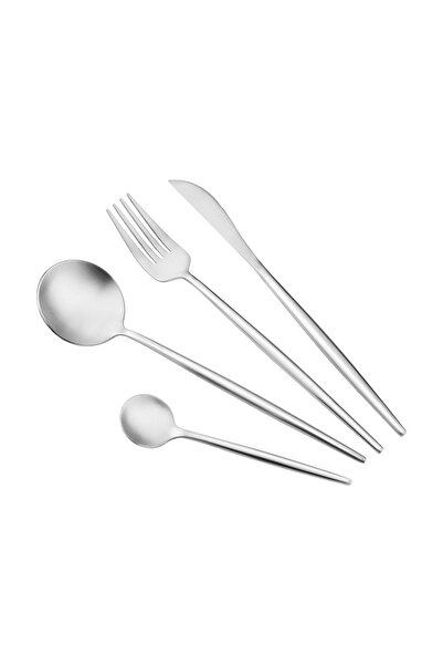 Zass Silver cutlery set with matte finish - 24 pieces ZG-CS 03