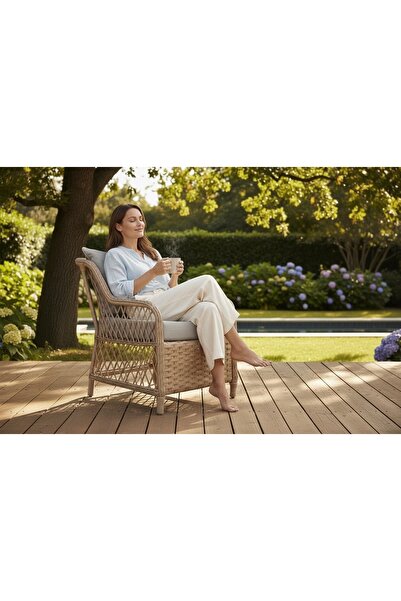 MY WORLD GARDEN MİLAS BAHÇE BALKON RATTAN MODERN KOLTUK