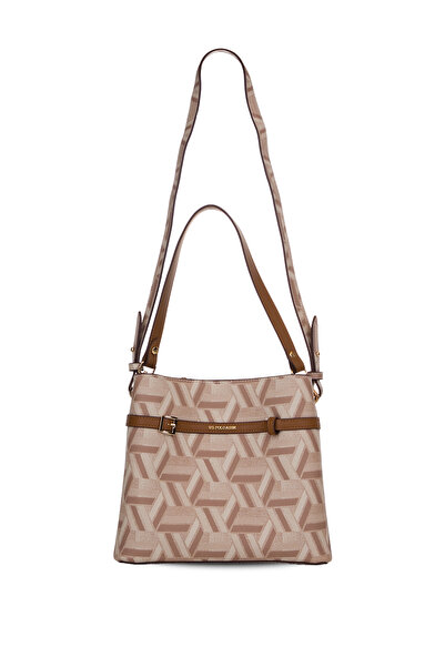 U.S. Polo Assn. Bej-brun pentru femei geantă de umăr Us26116