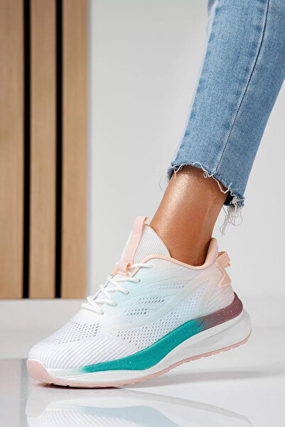 Zaira Adidasi dama roz din material textil Gia #20758 - 39