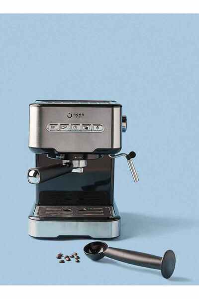 Noon East Espresso Coffee Machine - 15 Bar 850W, 1.5L, Silver/Black