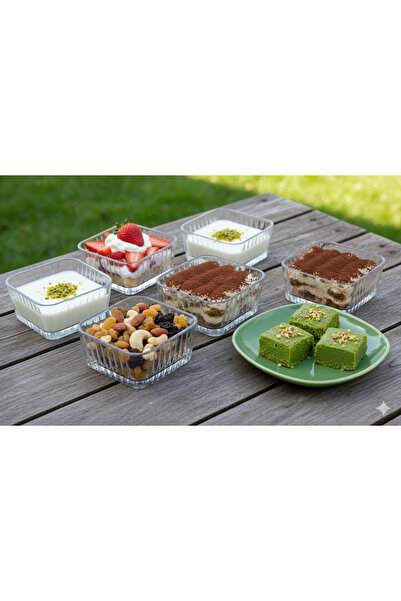 Miraç 4lü Cam kase kahvaltılık-çerezlik - sosluk