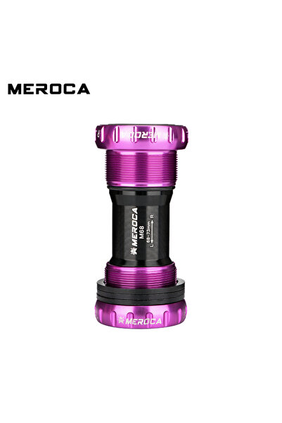 Choice محور الدواسة BB91 بنفسجي اللون من ميروكا، محمل BB68 مغلق، خيط BSA 68 7...