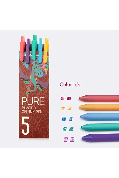 Choice قلم جل فينغوا كاكو متعدد الألوان بتصميم كلاسيكي لطيف، قابل للسحب، برأس...